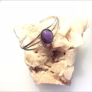 SOLD - Navajo Sterling Sugalite Cuff Bracelet